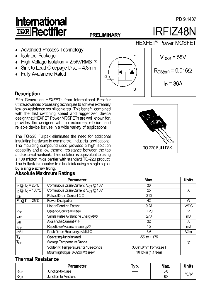 IRFIZ48N_1255912.PDF Datasheet