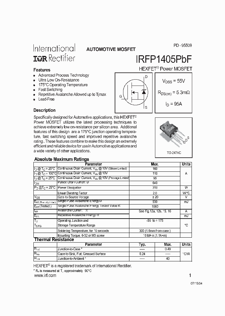 IRFP1405PBF_1132308.PDF Datasheet