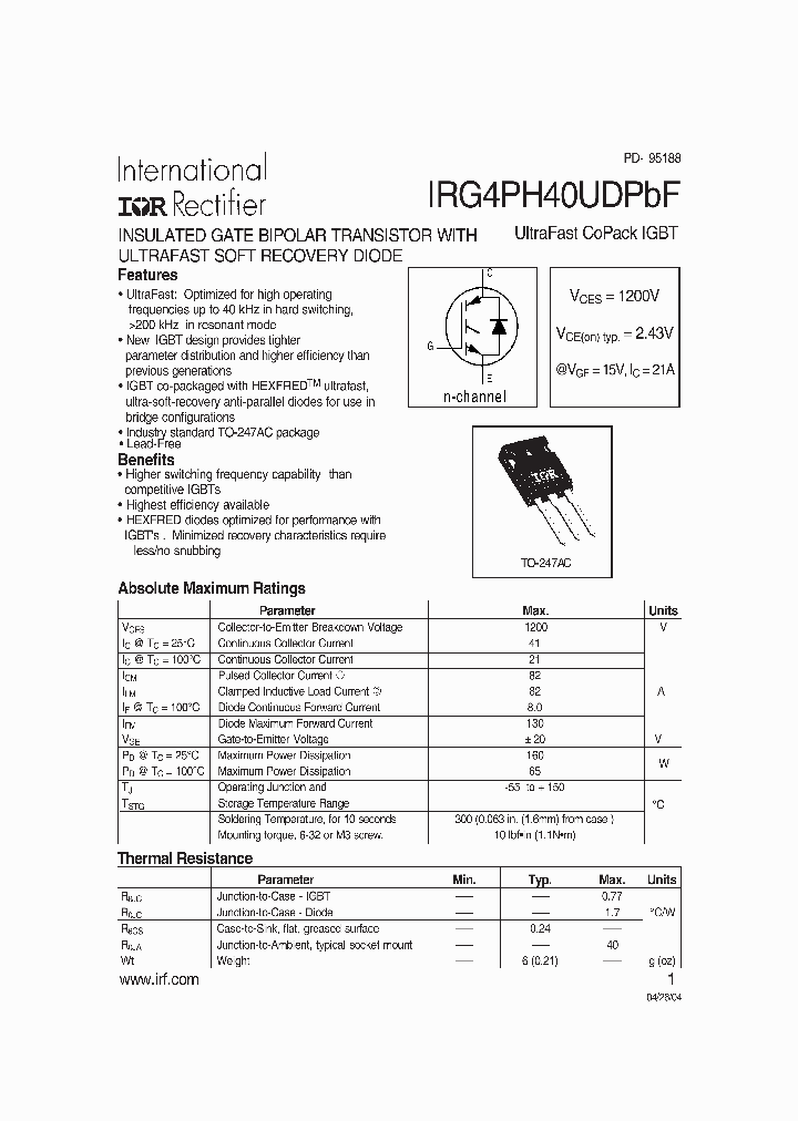 IRG4PH40UDPBF_1145842.PDF Datasheet