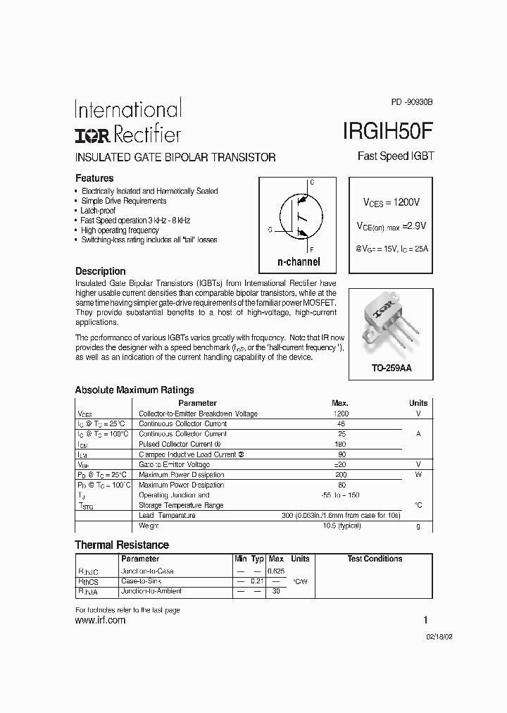 IRGIH50F_1256462.PDF Datasheet