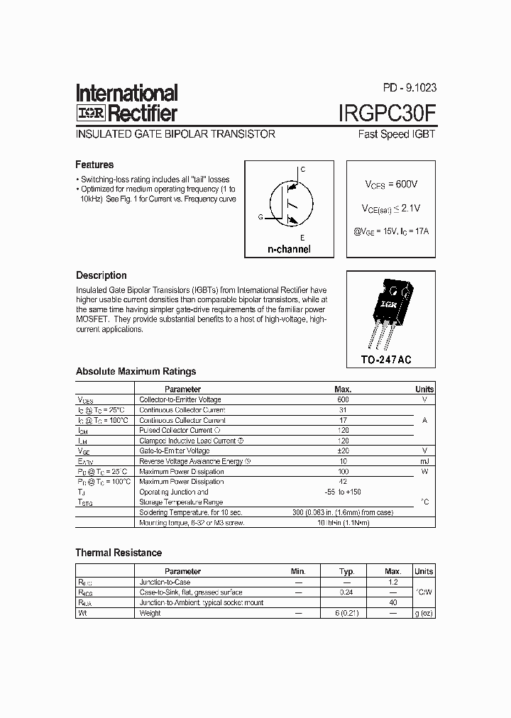 IRGPC30F_1256491.PDF Datasheet