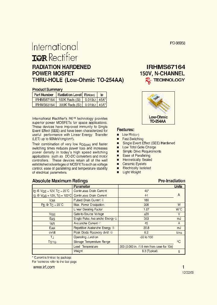 IRHMS67164_1256627.PDF Datasheet