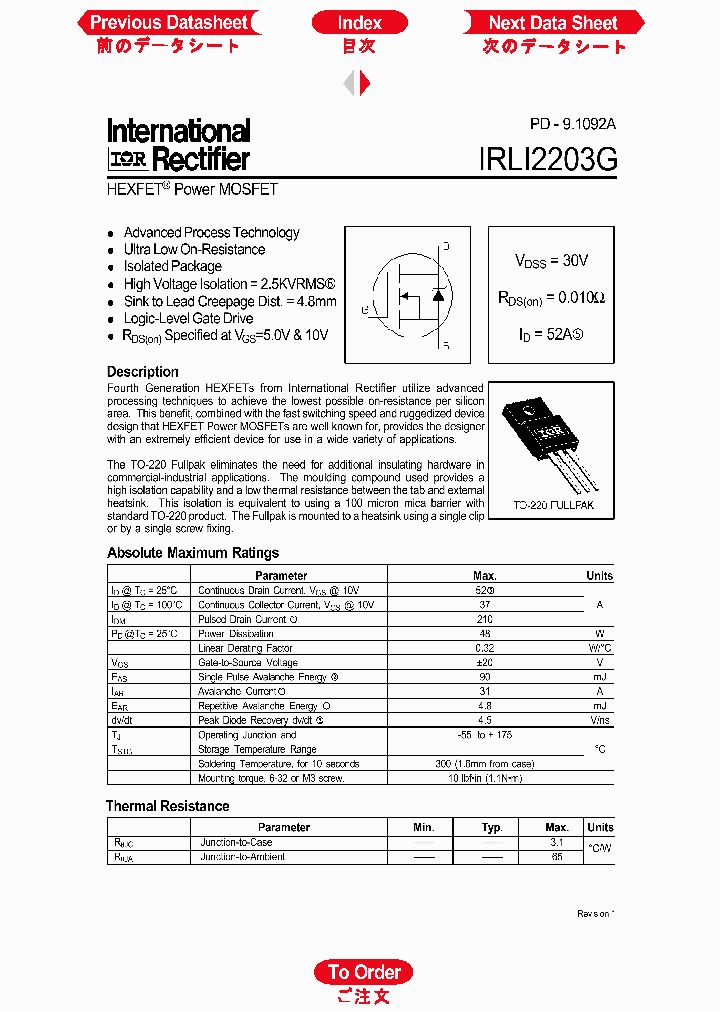 IRLI2203_1256843.PDF Datasheet
