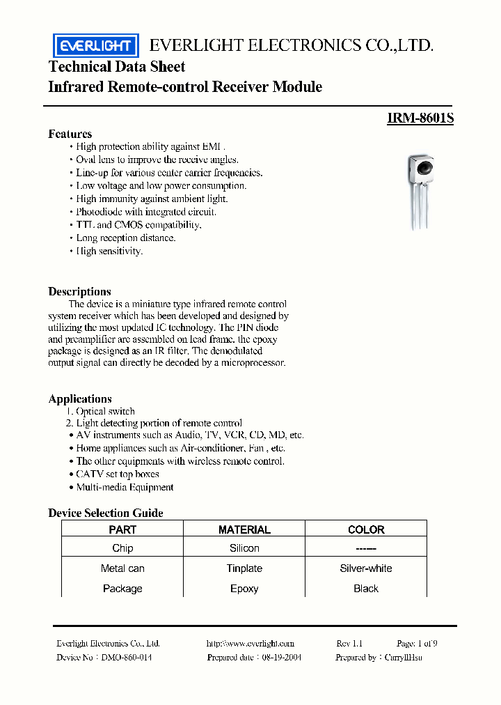 IRM-8601S07_1256985.PDF Datasheet