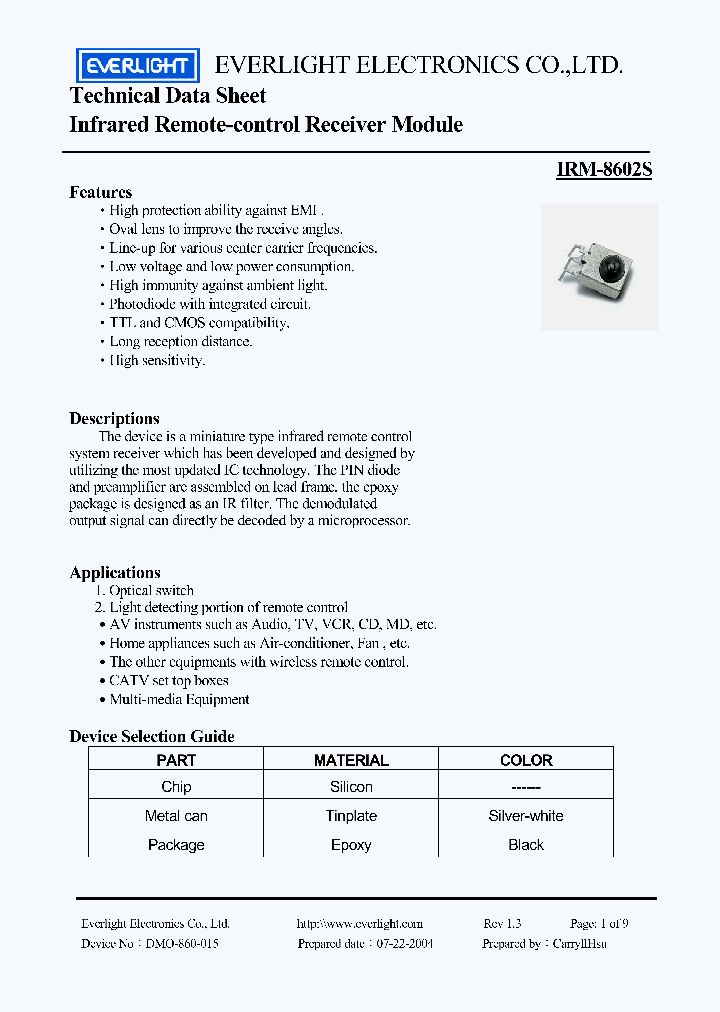 IRM-8602S_1256986.PDF Datasheet