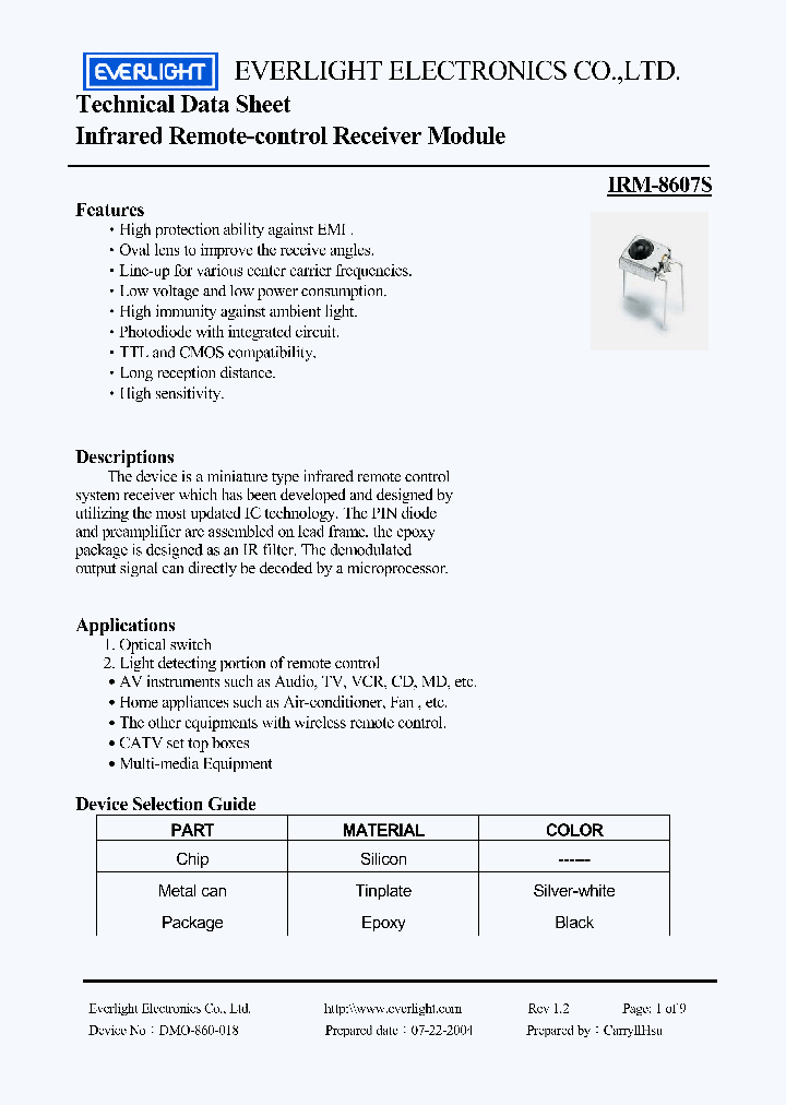 IRM-8607S_1256987.PDF Datasheet