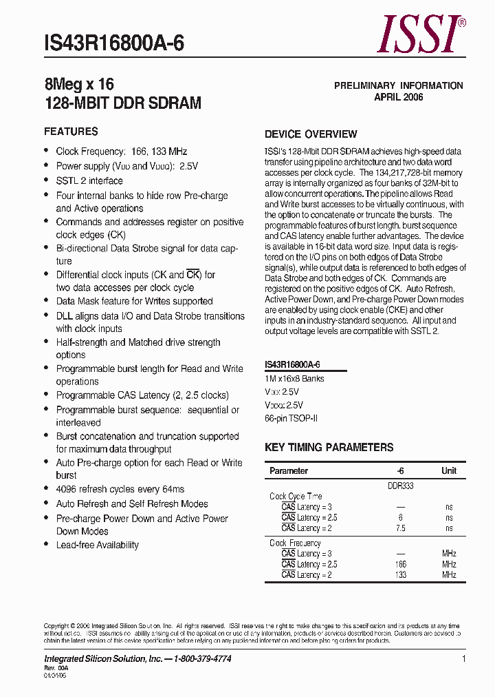 IS43R16800A-6TL_661270.PDF Datasheet