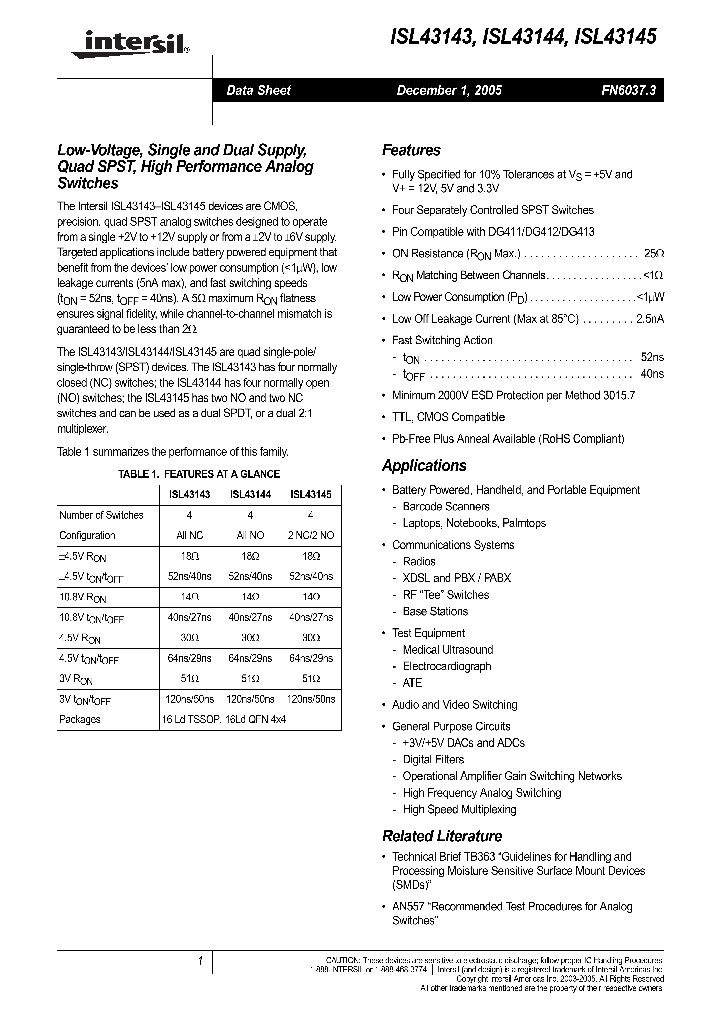 ISL4314305_719680.PDF Datasheet