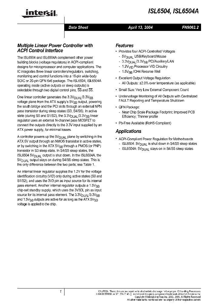 ISL6504ACB_872112.PDF Datasheet