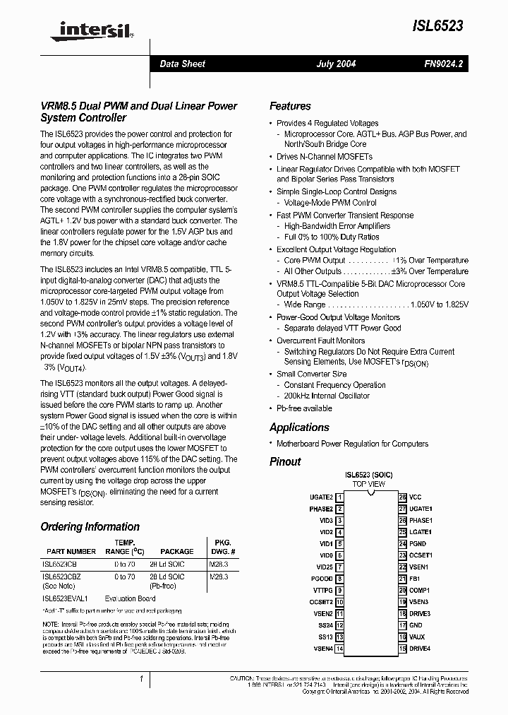 ISL6523CB-T_839904.PDF Datasheet