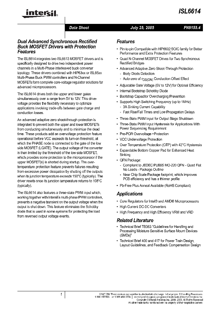 ISL6614_704927.PDF Datasheet