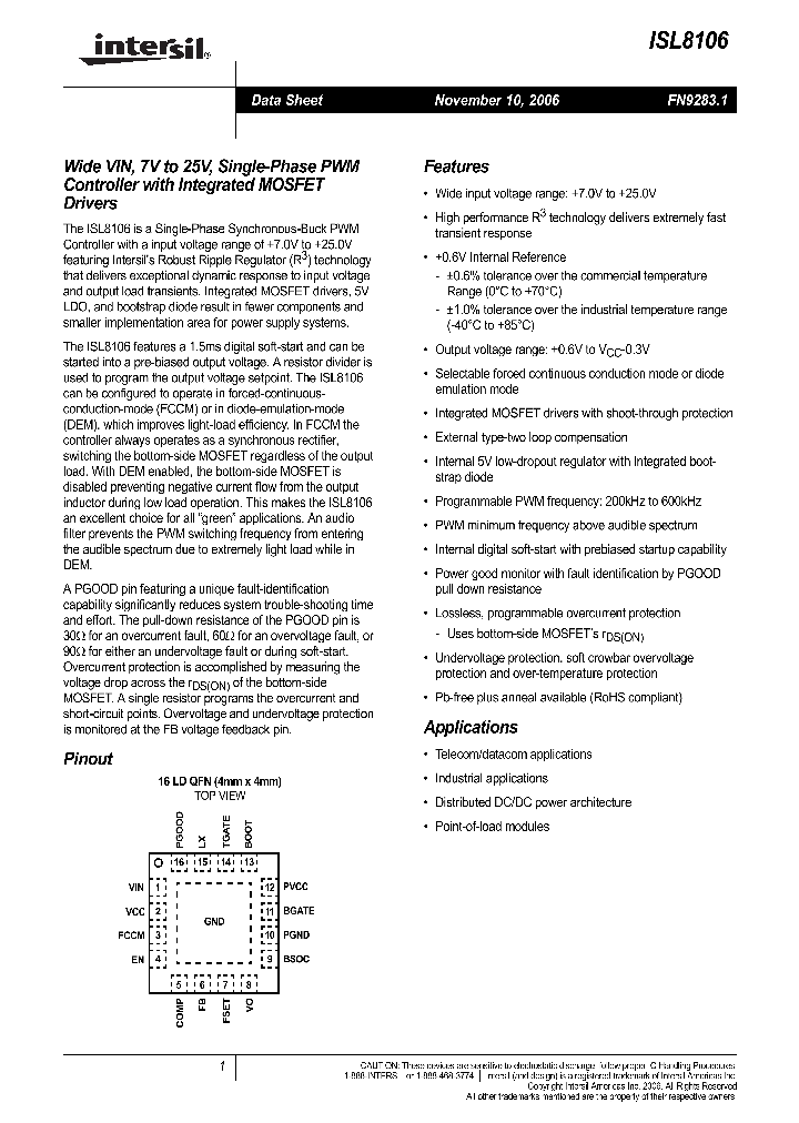 ISL8106IRZ_704850.PDF Datasheet