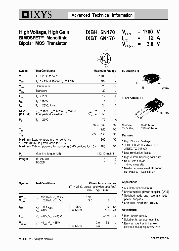 IXBH6N170_1180984.PDF Datasheet