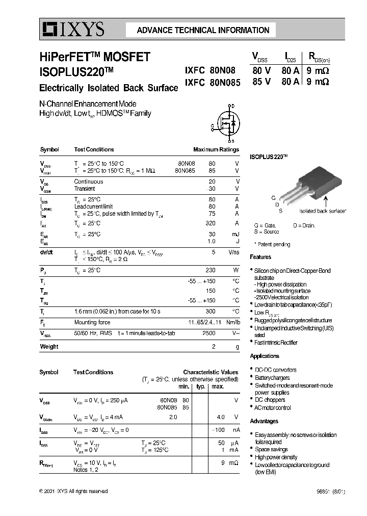 IXFC80N085_1257970.PDF Datasheet