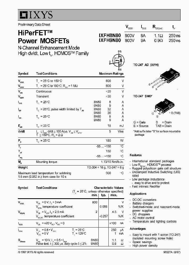 IXFH9N80_1257981.PDF Datasheet