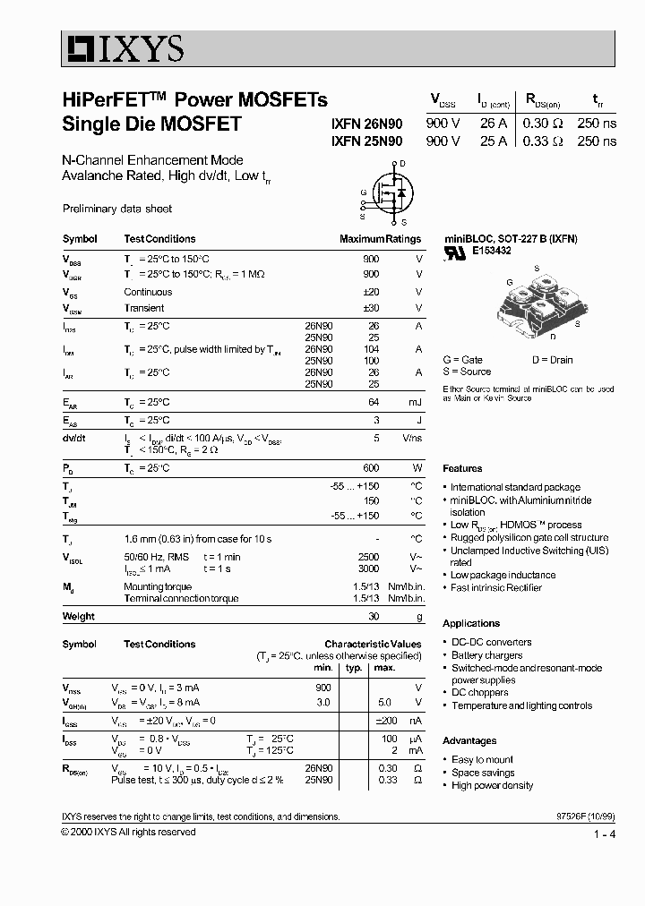 IXFN26N90_874370.PDF Datasheet