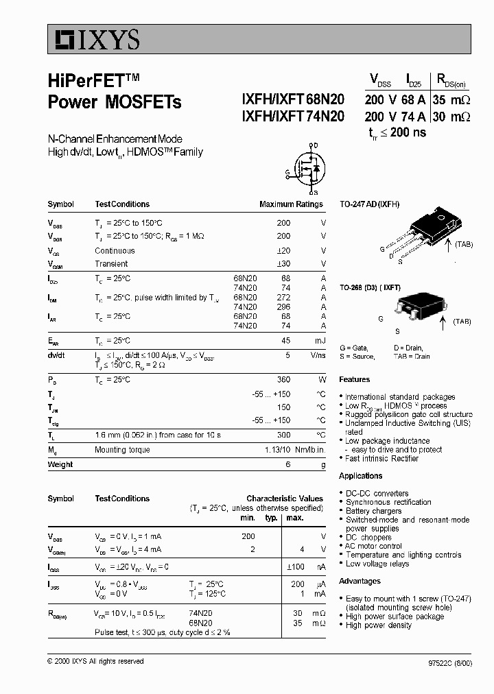 IXFH74N20_665424.PDF Datasheet
