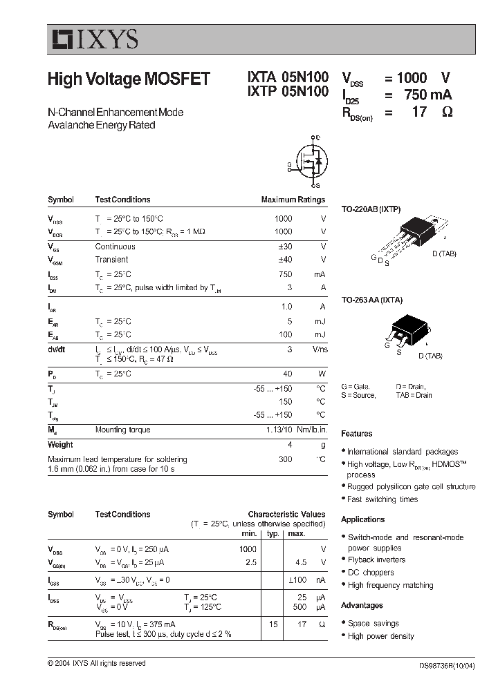 IXTA05N100_676384.PDF Datasheet