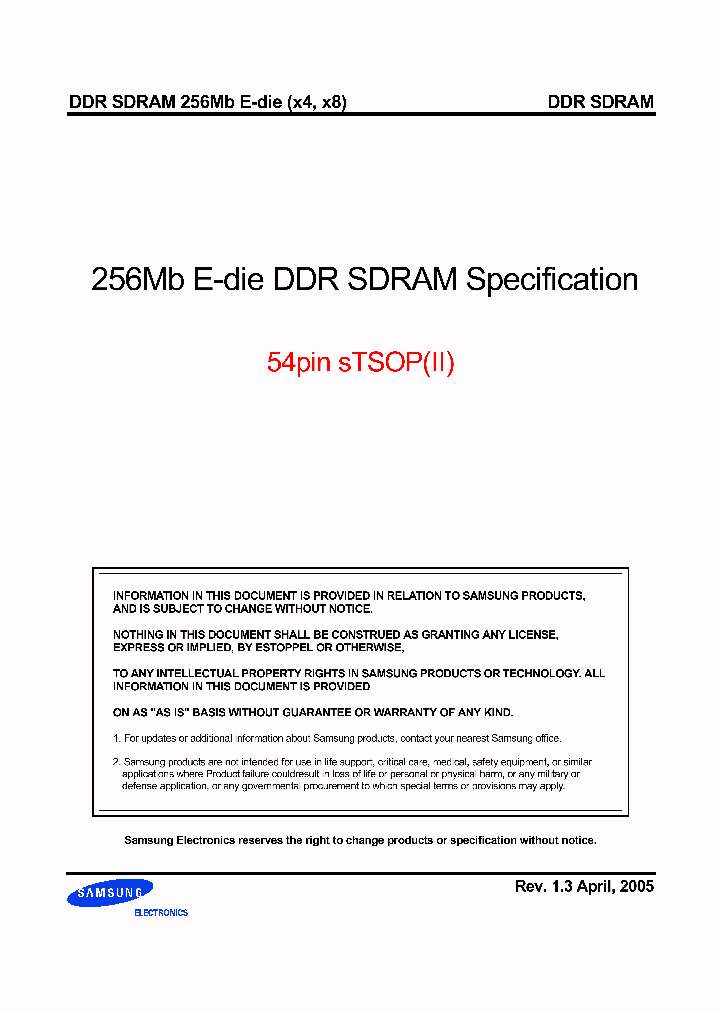 K4H560838E-NLB3_1259045.PDF Datasheet