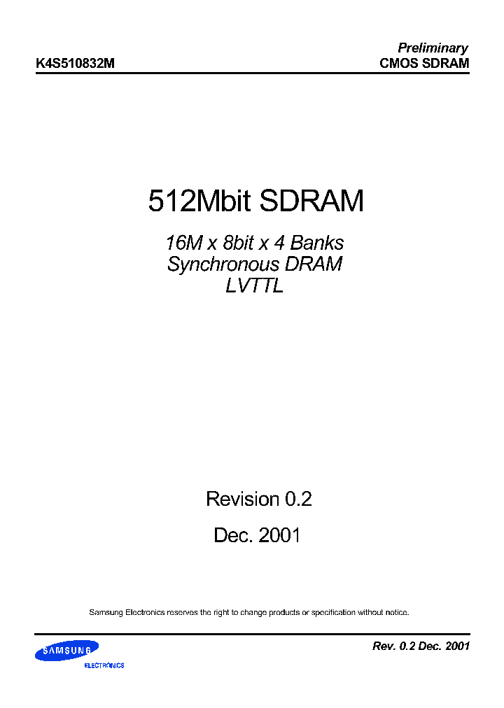 K4S510832M_1010428.PDF Datasheet