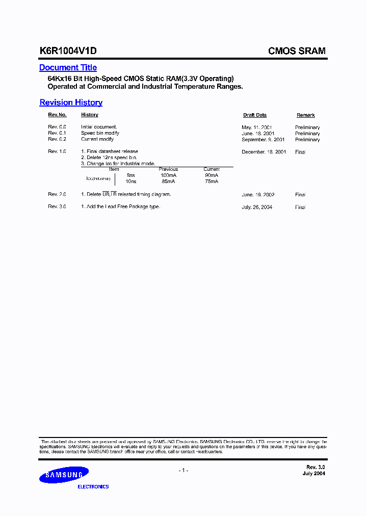 K6R1016V1D-UI10_1259255.PDF Datasheet