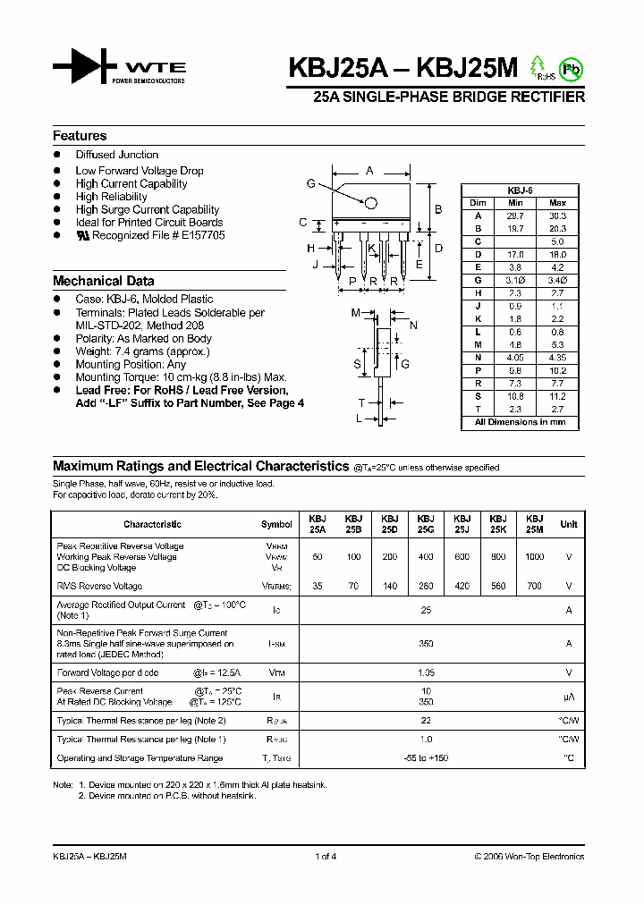 KBJ25A06_954047.PDF Datasheet