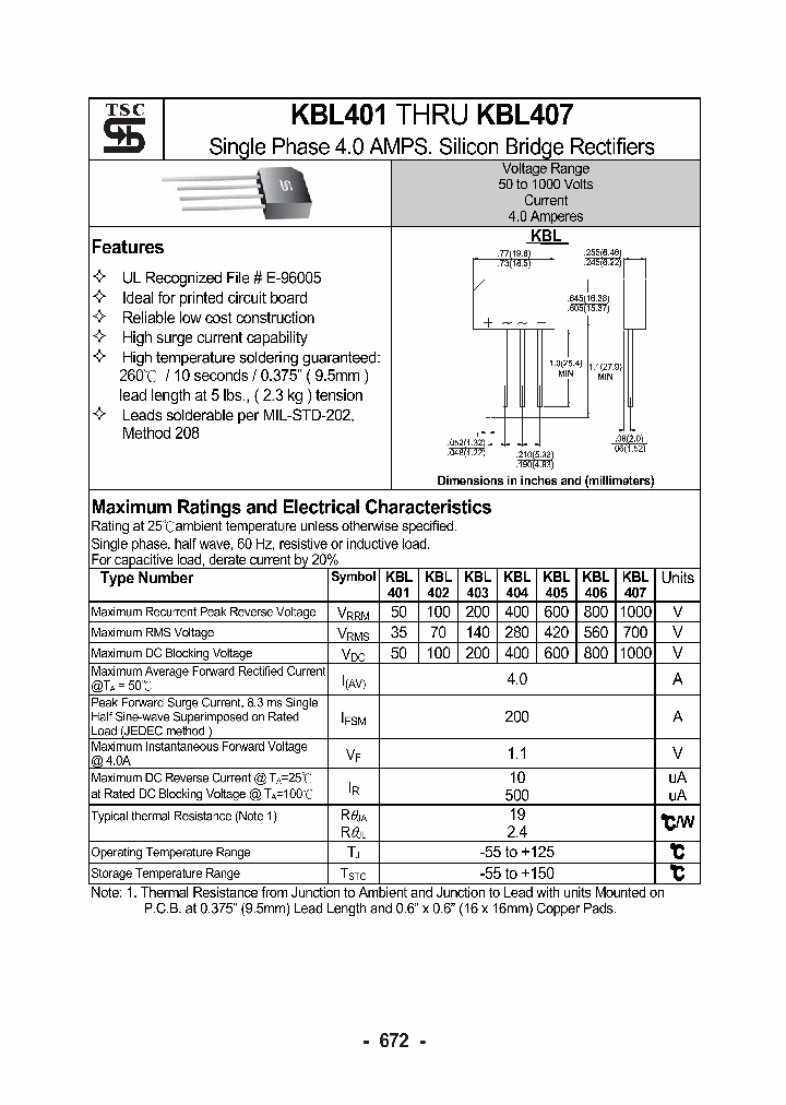 KBL407_1137478.PDF Datasheet