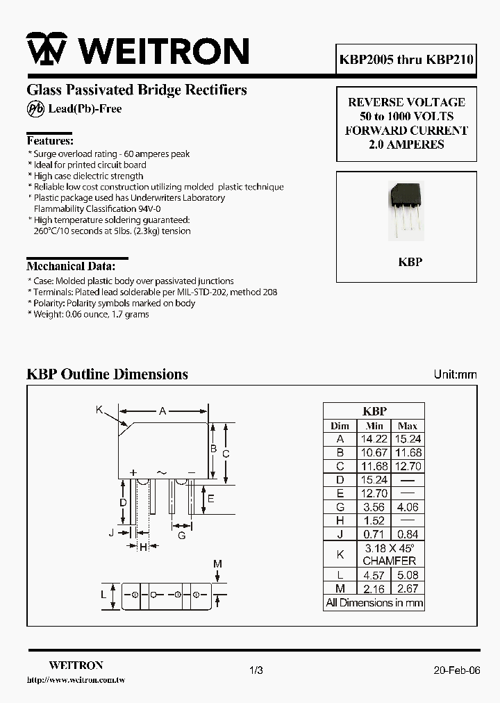 KBP210_1259869.PDF Datasheet