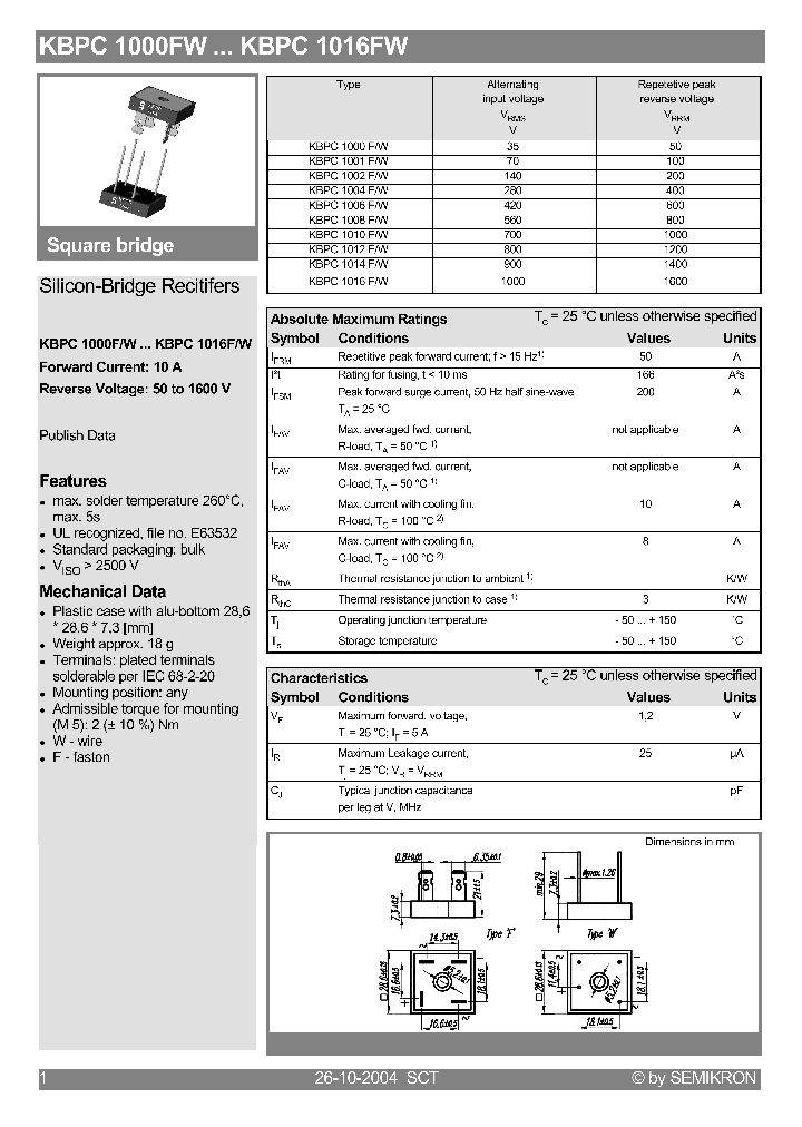 KBPC1016FW_1259885.PDF Datasheet