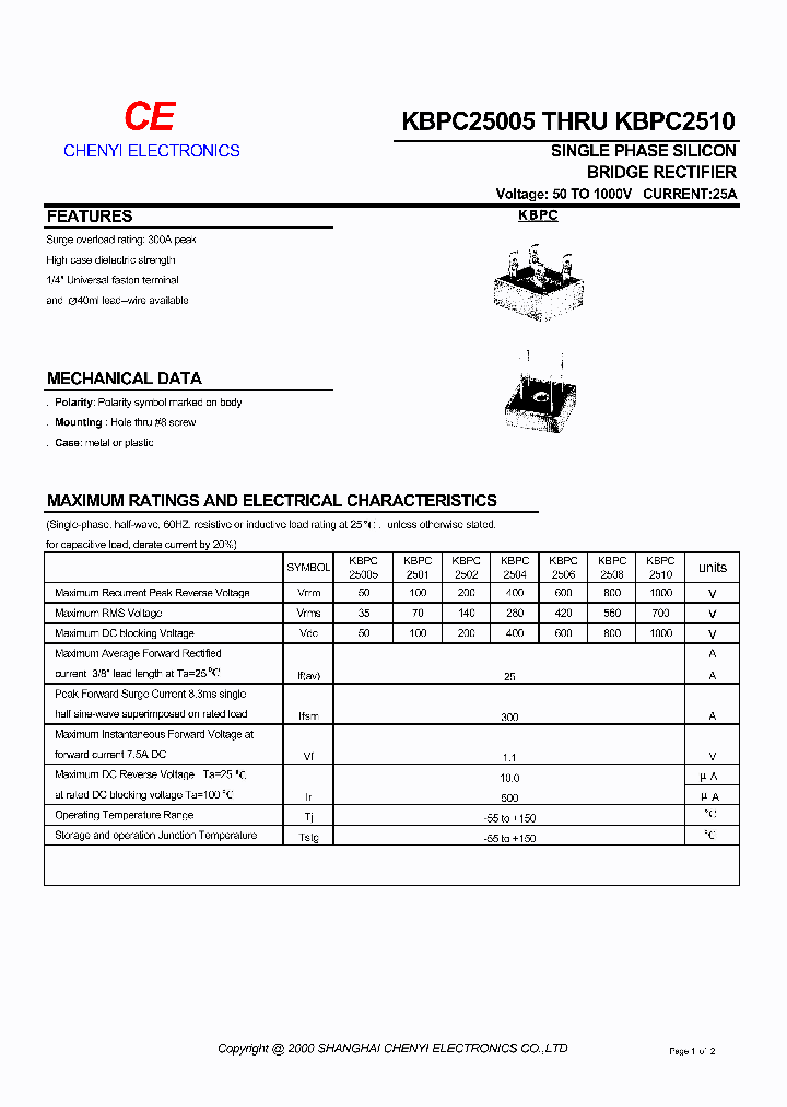 KBPC2510_1259907.PDF Datasheet