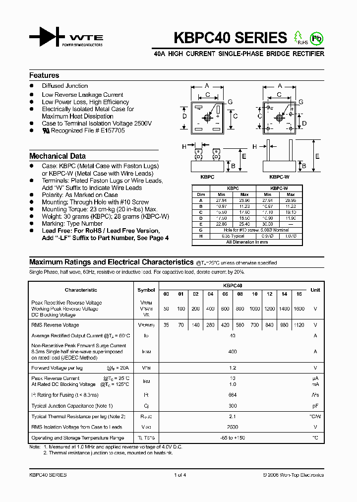 KBPC4006_1259949.PDF Datasheet