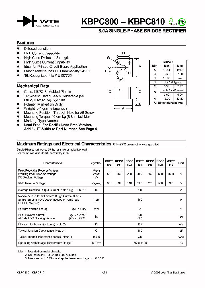 KBPC810_1259990.PDF Datasheet
