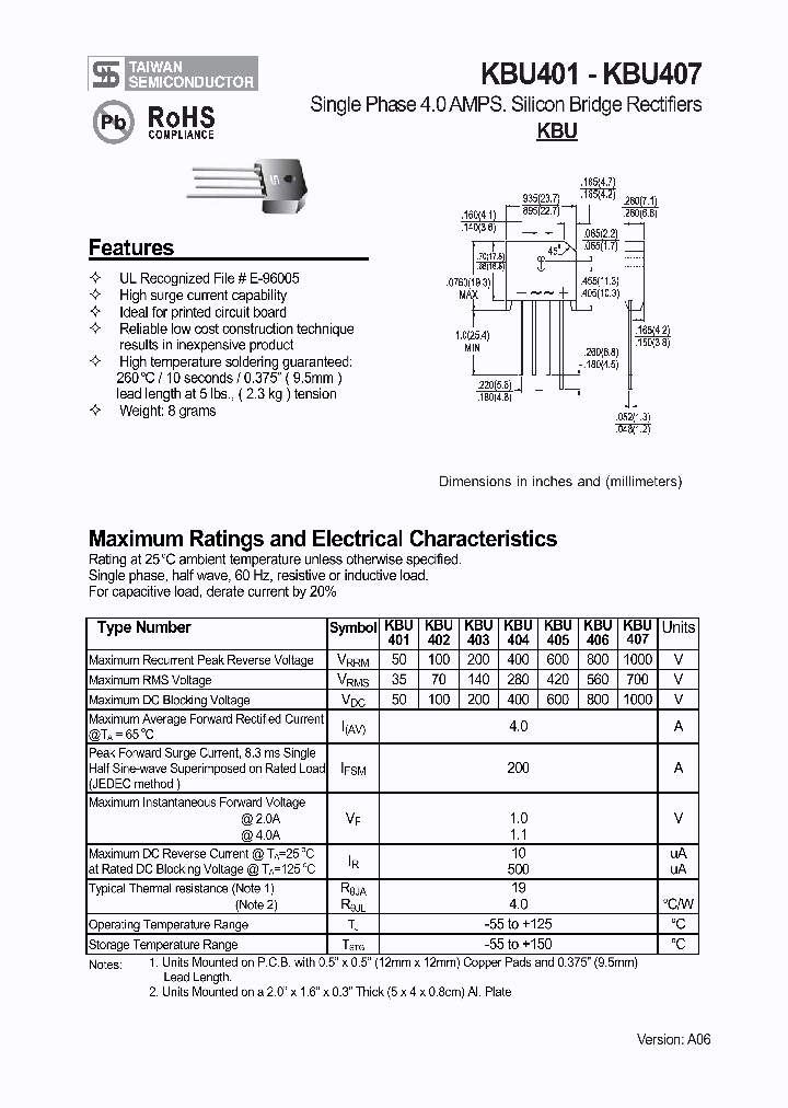 KBU4011_1074591.PDF Datasheet
