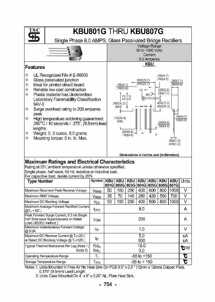 KBU801G_1084570.PDF Datasheet