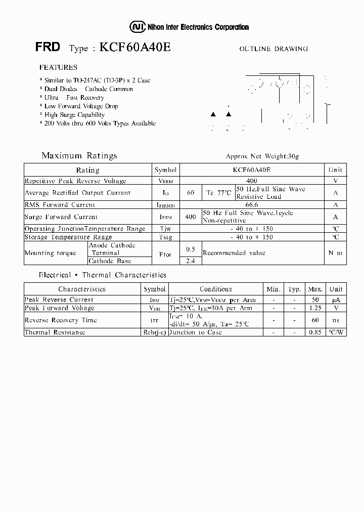 KCF60A40E_1260071.PDF Datasheet