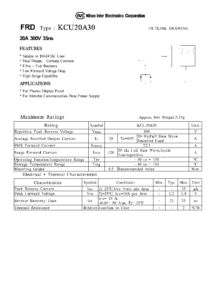 KCU20A30_1260087.PDF Datasheet