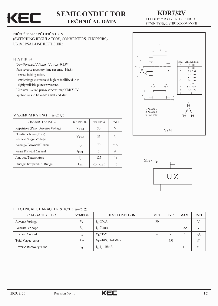 KDR732V_1260147.PDF Datasheet