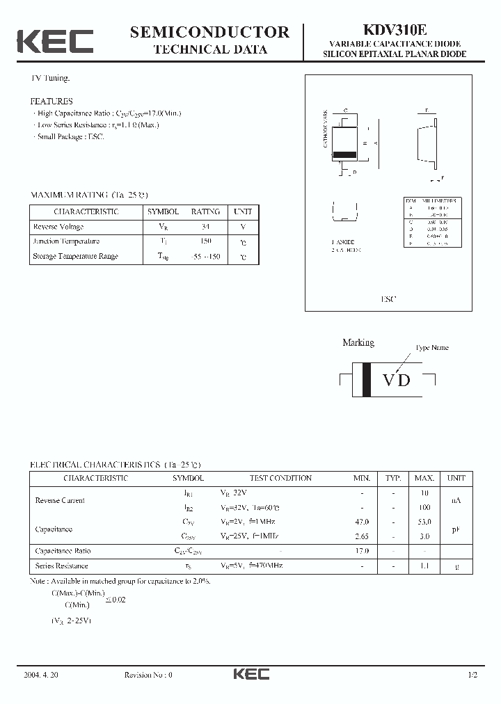 KDV310E_1171114.PDF Datasheet