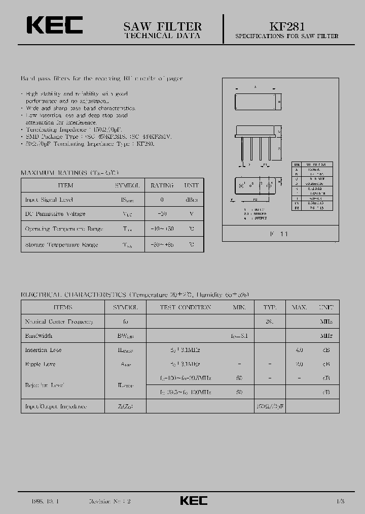 KF281_1260221.PDF Datasheet