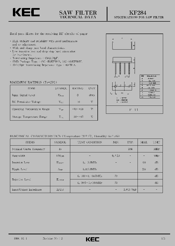 KF284_1260225.PDF Datasheet