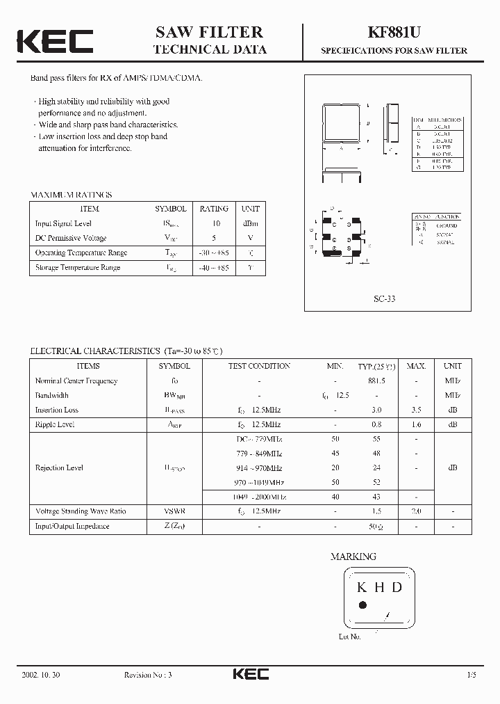 KF881U_1260280.PDF Datasheet