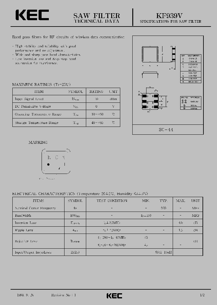 KF939V_1260290.PDF Datasheet
