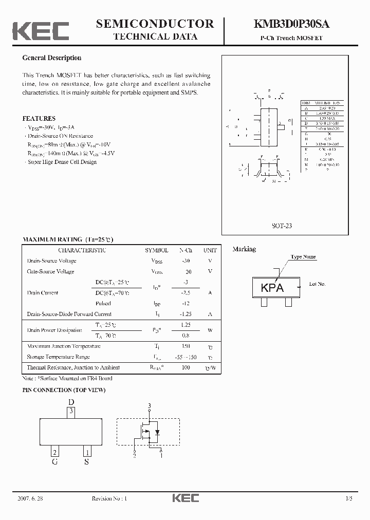 KMB3D0P30SA_1260663.PDF Datasheet