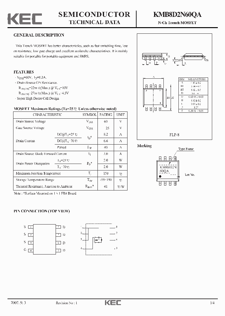 KMB8D2N60QA_1260669.PDF Datasheet