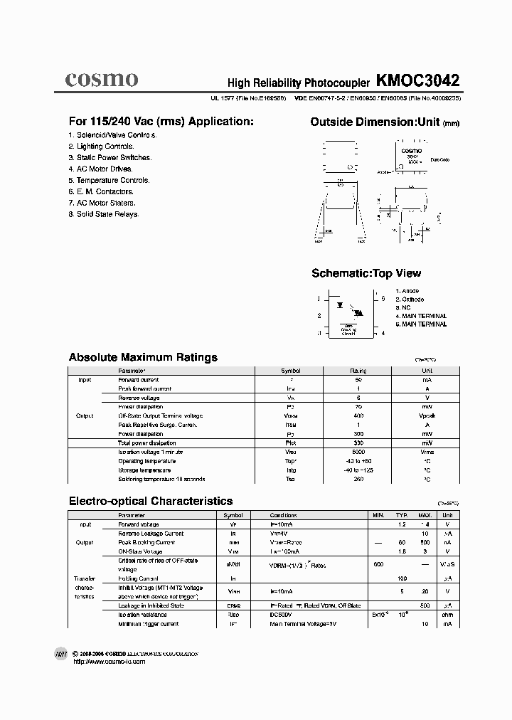 KMOC3042_1260716.PDF Datasheet