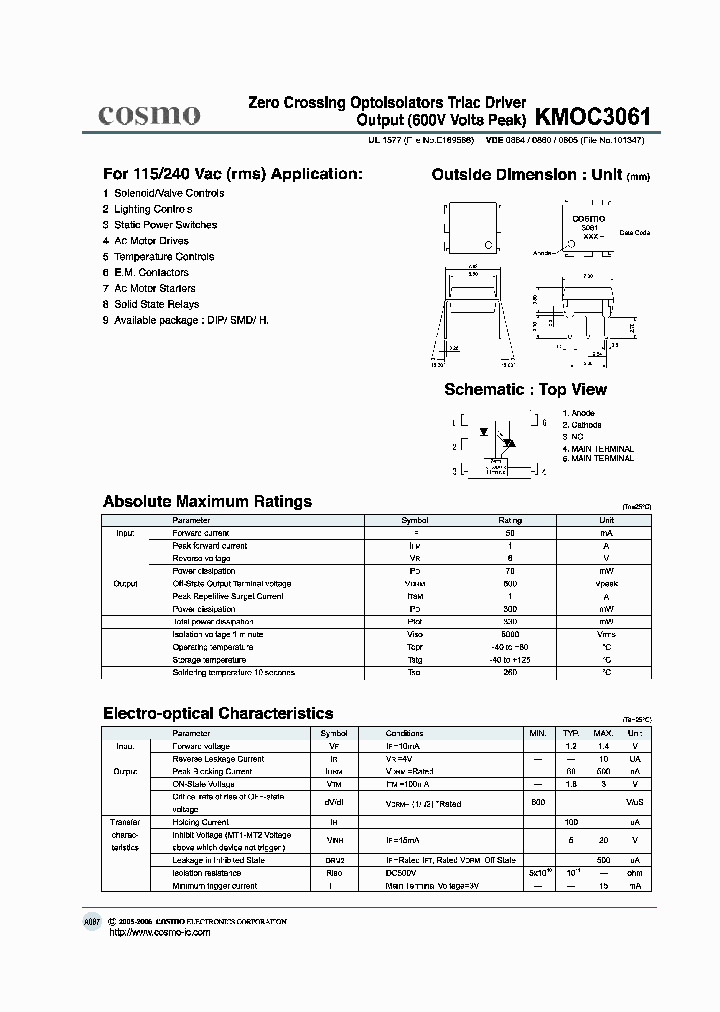 KMOC3061_1260718.PDF Datasheet