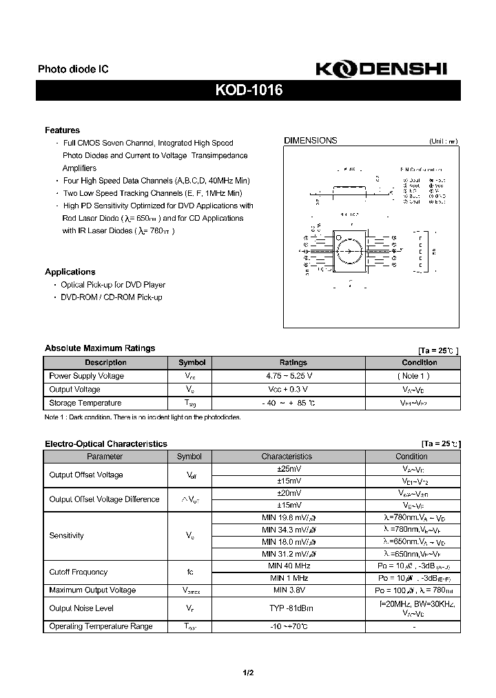 KOD-1016_1260757.PDF Datasheet
