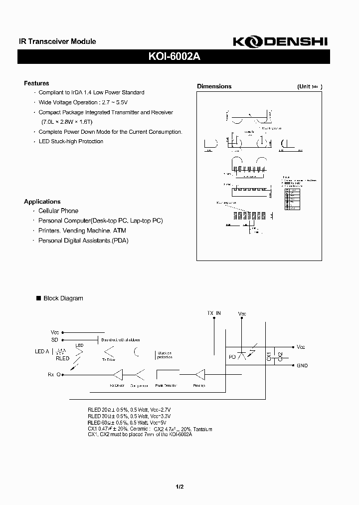 KOI-6002A_1260766.PDF Datasheet