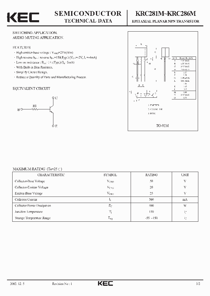 KRC281M_801562.PDF Datasheet