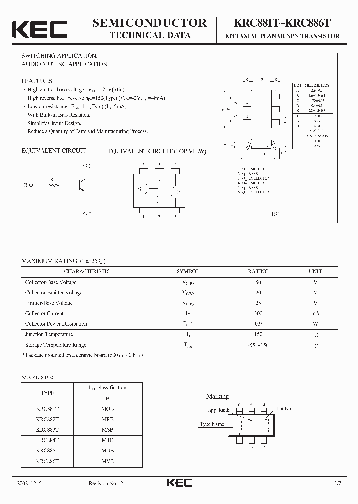 KRC886T_1260973.PDF Datasheet